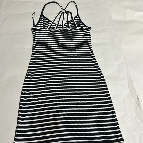 Aéropostale Black & White Striped Ribbed Knit Mini Dress – Size S - Picture 6 of 8